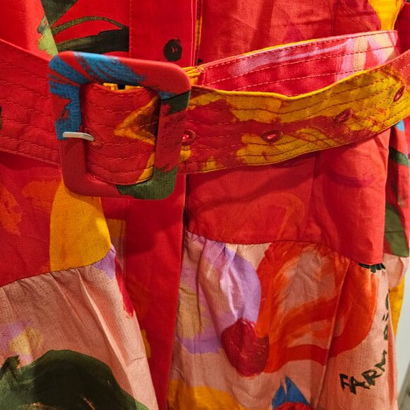 NWT Farm Rio Red Mixed Fruits Ocean Mini Dress - Picture 7 of 7
